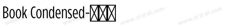 Book Condensed字体转换